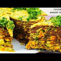 ПЕЧЕНОЧНЫЙ ТОРТ/ Самый Вкусный Рецепт/ Закусочный Торт из Печени