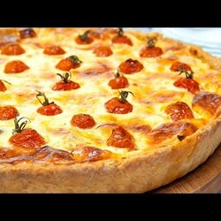 КИШ Лорен с курицей и грибами - французский открытый пирог из песочного теста