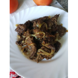 Печенка на луковой подушке