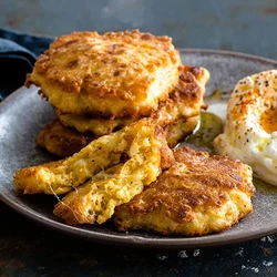 Пряные сырные оладьи на сковороде, пошаговый рецепт с фото на 391 ккал