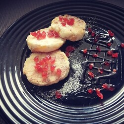 Сырники с персиком