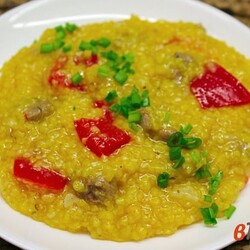 Кукурузная каша со свининой и болгарским перцем - пошаговый рецепт с фото