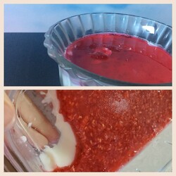 Двуслойное желе (молочно-фруктовое)