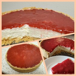 Чизкейк Нью-Йорк с клубникой