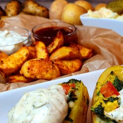 Gefüllte Kartoffeln vom Grill