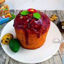 Пасхальный кулич без яиц, без глютена, без сахара и без молока