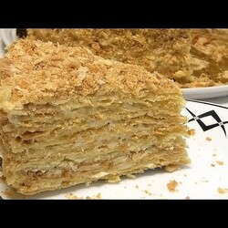 Торт "Наполеон" на пиве с кремом "Дипломат"/Cake "Napoleon" on beer with cream "Diplomat"