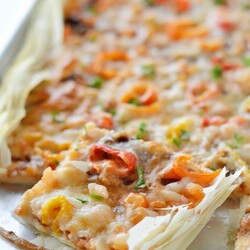 Shrimp phyllo pizza appetizer; get ready for Game Day! | Amira's Pantry