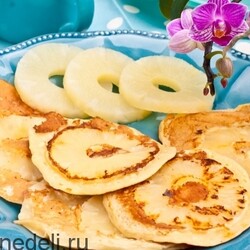 Рецепт блинчиков с ананасовым припеком | Меню недели