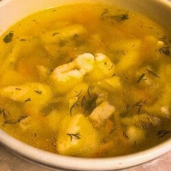Суп с клецками на курином бульоне как в детском саду