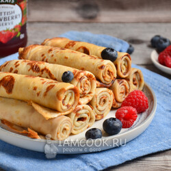 Постные заварные блины на кипятке