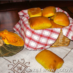 Тыквенные хлебцы на йогурте (булочки)
