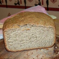 Пшенично-ржаной хлеб с льняной мукой, отрубями и сушеным укропом