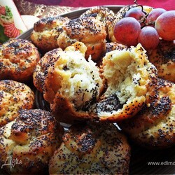 Сливочные булочки с маком (на маскарпоне)