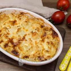 Цветная капуста со сметаной в духовке