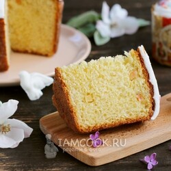 Сдобные творожные куличи с цукатами