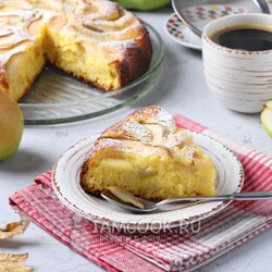 Пирог с грушами на кефире
