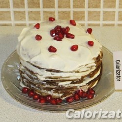 Торт из тыквенных панкейков