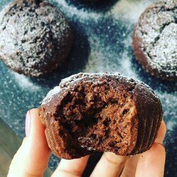 Шоколадные кексы с бананом и протеином (100 - 120 ккал)