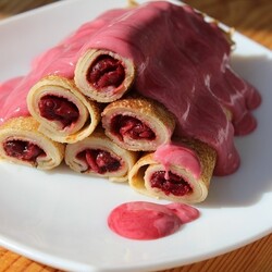 Блинчики с вишней "Теплая масленица"