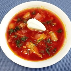 Борщ московский на свинине