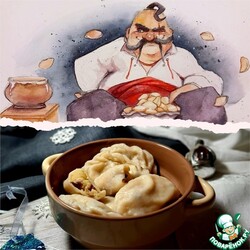 Вареники Пацюка с картофелем, салом и вешенками