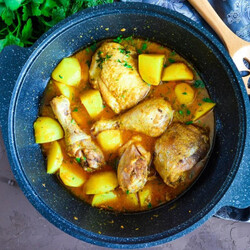 В казане на плите