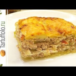 Запеканка из кабачков с фаршем. Очень сочная и вкусная!