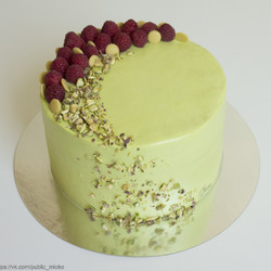 Торт Фисташка-малина (клубника)
