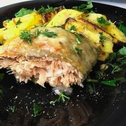 Горбуша с лимоном в духовке