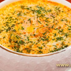 Сливочный суп с семгой