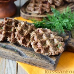 Рецепт: Мясные "вафли" из фарша на RussianFood.com