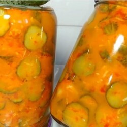 Салат из огурцов "Шантане" в острой заливке. Закрыла на зиму 17 баной