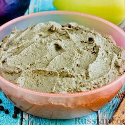 Рецепт: Печеночный паштет с баклажанами на RussianFood.com