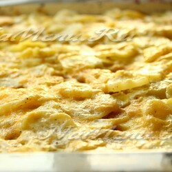 Картофельный гратен с сыром и сливками