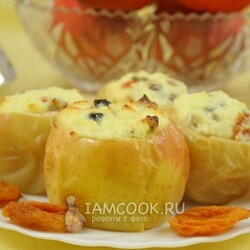 Яблоки запеченные с творогом