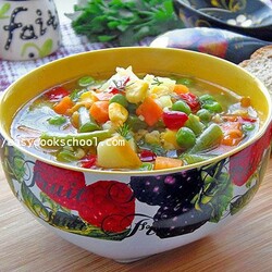 Простой суп с «мексиканской» овощной смесью