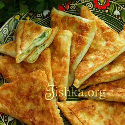 Пирожки из лаваша с сыром и зеленью