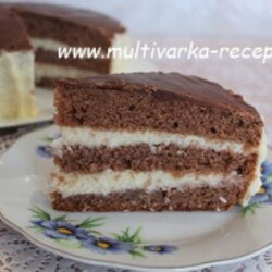 Торт шоколадный с кокосовым кремом в мультиварке