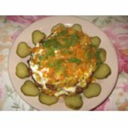 Торт печeночный  Весенний луг