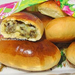 Пирожки с грибами и картошкой в духовке