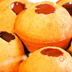 Банановые Маффины с жидкой Шоколадной Начинкой