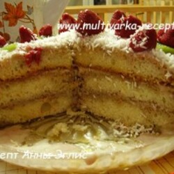 Торт из простого бисквита в мультиварке