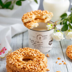 Песочные кольца с орехами