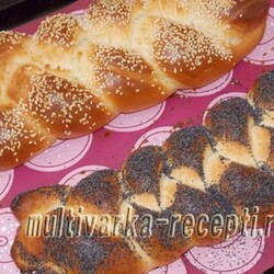 Батон Плетенка с маком и с кунжутом