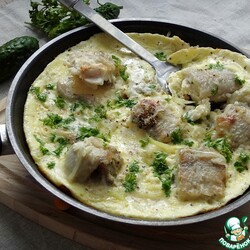 Минтай в омлете