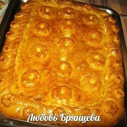 Рецепт дрожжевого пирога с капустой и печенью