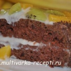 Постный шоколадный торт в мультиварке