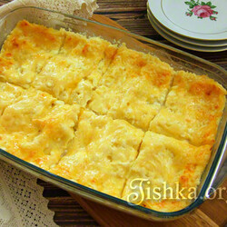 Лазанья с творогом и сыром