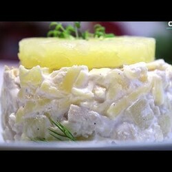 Салат " Дамский" / С Ананасами